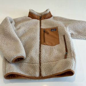 Patagonia tan fleece w/trim size M (10)